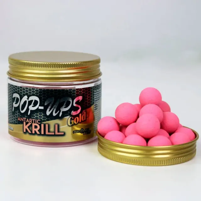 Pop Ups Pro Elite Baits Gold Antartic Krill Pink 14 mm